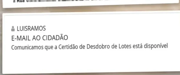 Acompanhamento de processo de regularização