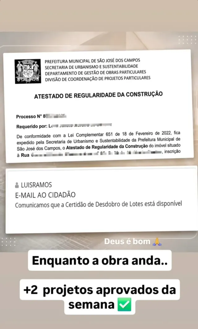 Atestado de Regularidade da Construção